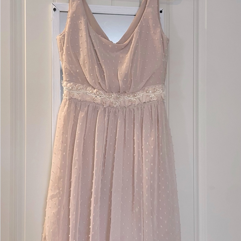 Pink Sleeveless Mini Dress for Wedding Guest